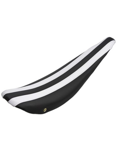 26 Banana Saddle Vinyl Black/White Stripe.